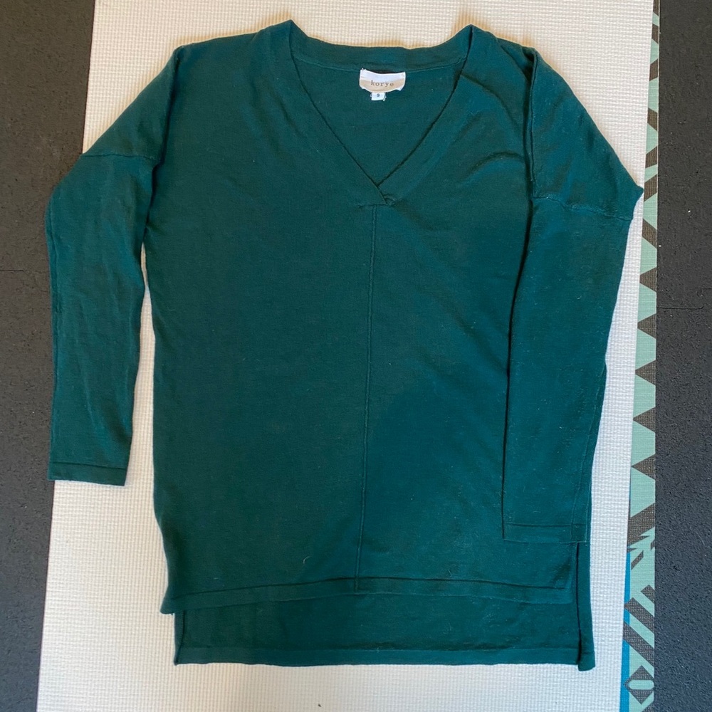 Korye v-neck sweater, dark green
